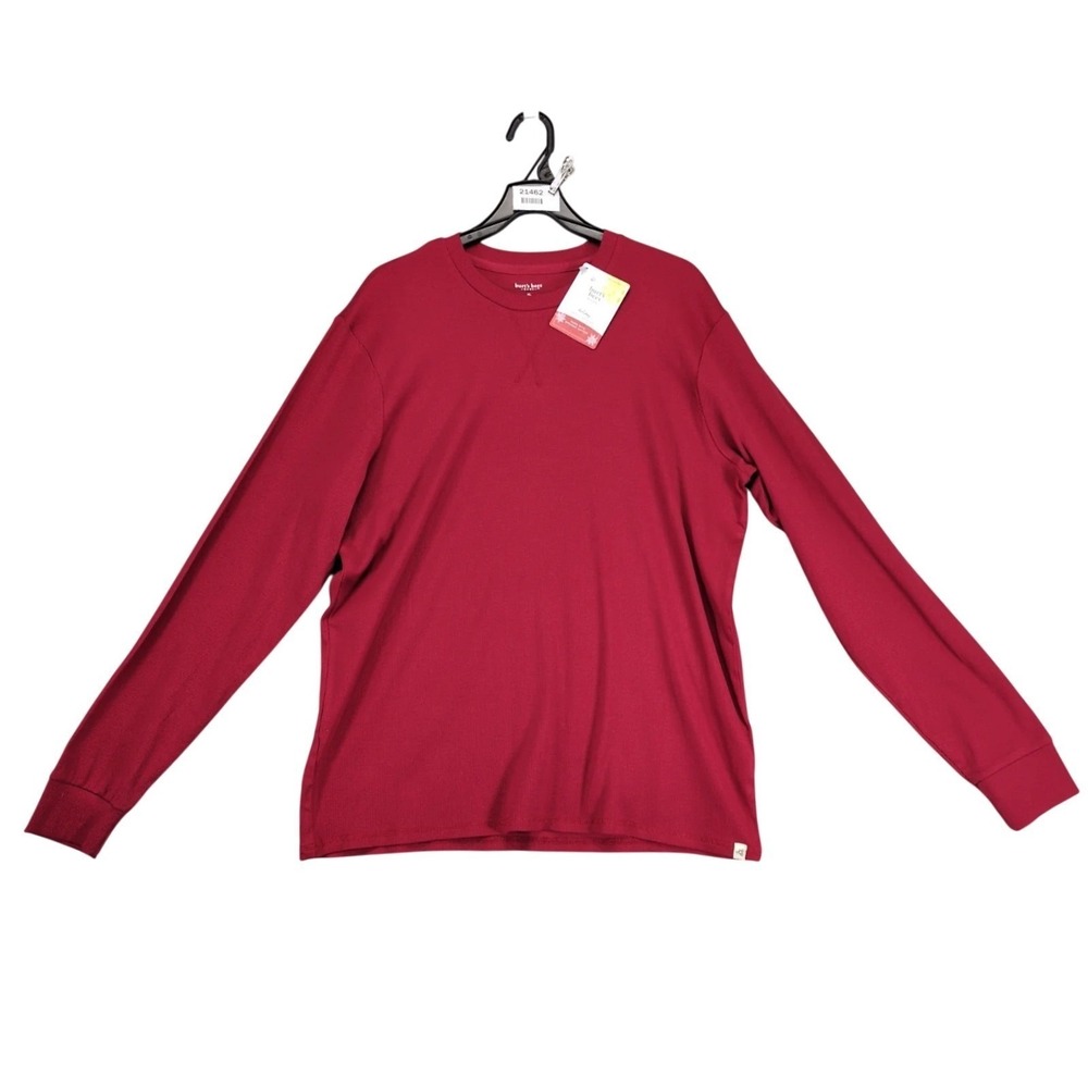 NWT Burt's Bees Holiday‎ Family Jammies Red Pajama Top Womens XL Stretch Knit PJ